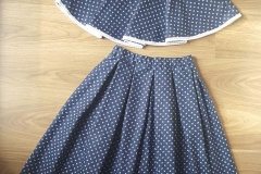 Skladaná sukňa pre mamu a kruhová suknička pre dcéru
